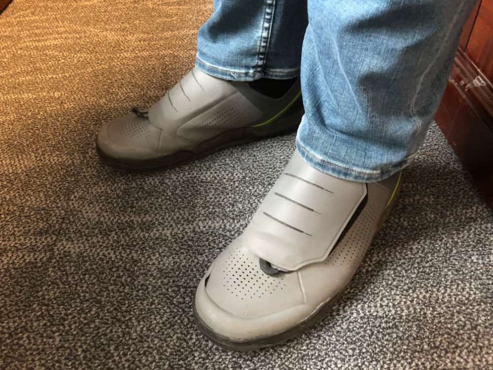 The Shimano GR9 shoe with jeans