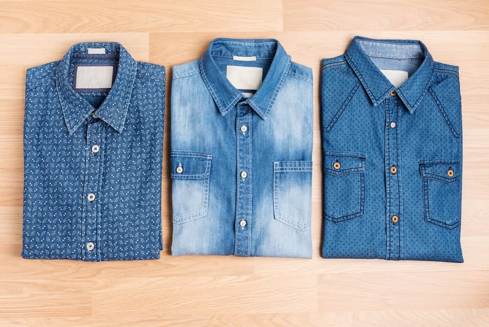 Folded Denim Shirts