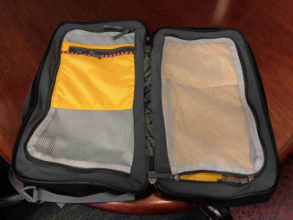 Cotopaxi Nazca backpack opened up like a suitcase
